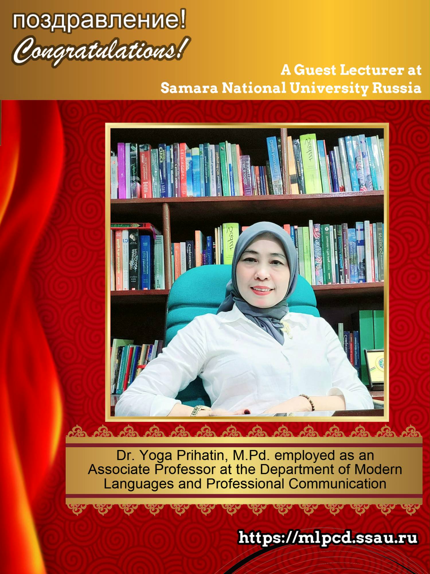 Dekan FKIP UPS Tegal, Dosen Tamu Internasional di Samara National University, Russia