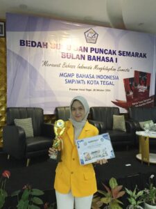 BARU SEMESTER 1, MAHASISWI PBSI FKIP UPS TEGAL SUKSES RAIH JUARA 3 LOMBA CERPEN TINGKAT KOTA!
